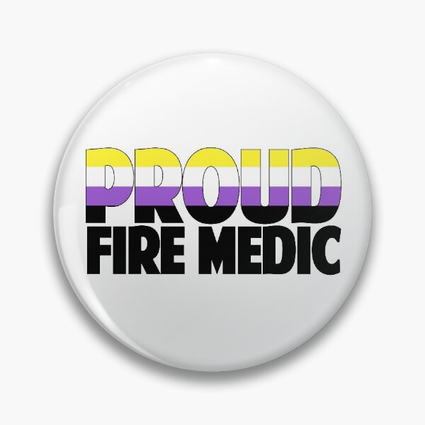 Item preview, Nonbinary Fire Medic designed and sold by Rainbow Responders.