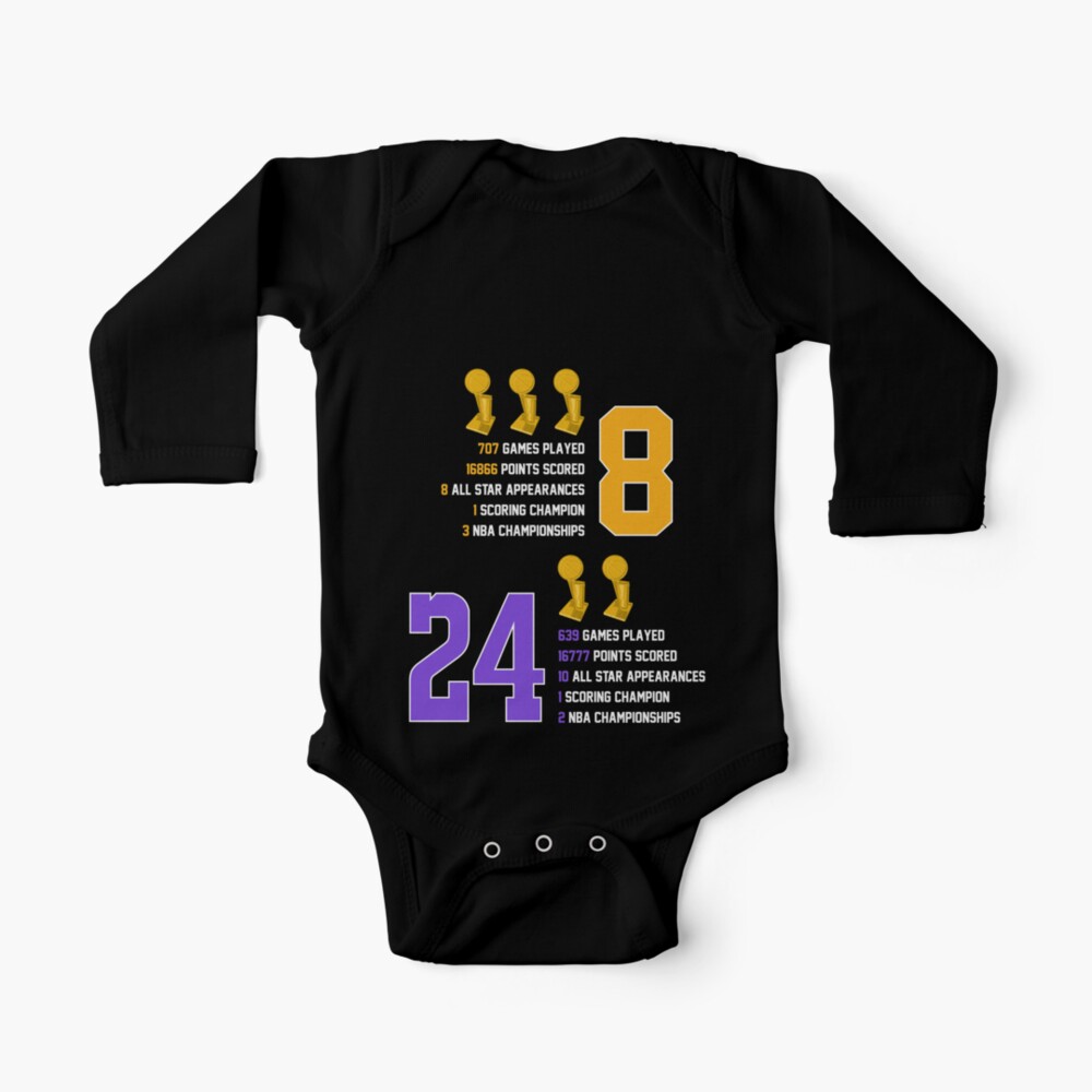 Kobe Bryant Retired 4 Jersey Final Score Baby One Piece By Ahappyface Redbubble