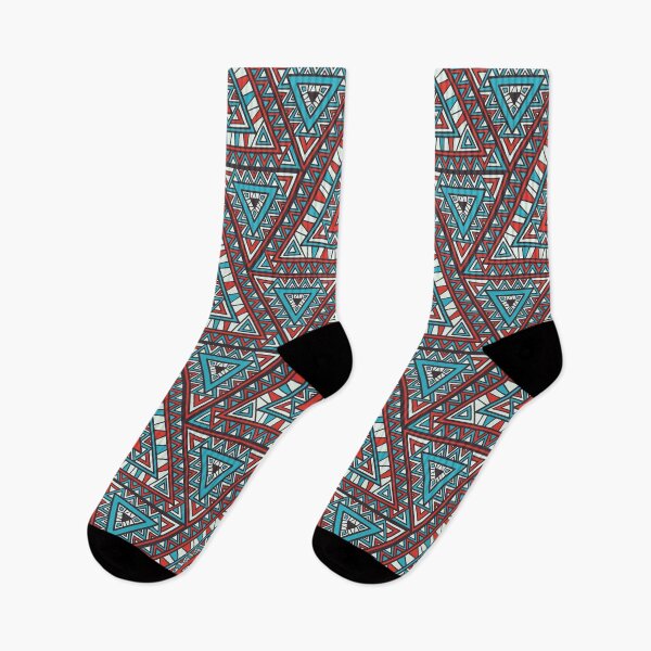 Item preview, Red and Blue Abstract Geometric Shape Pattern designed and sold by corner-shop.