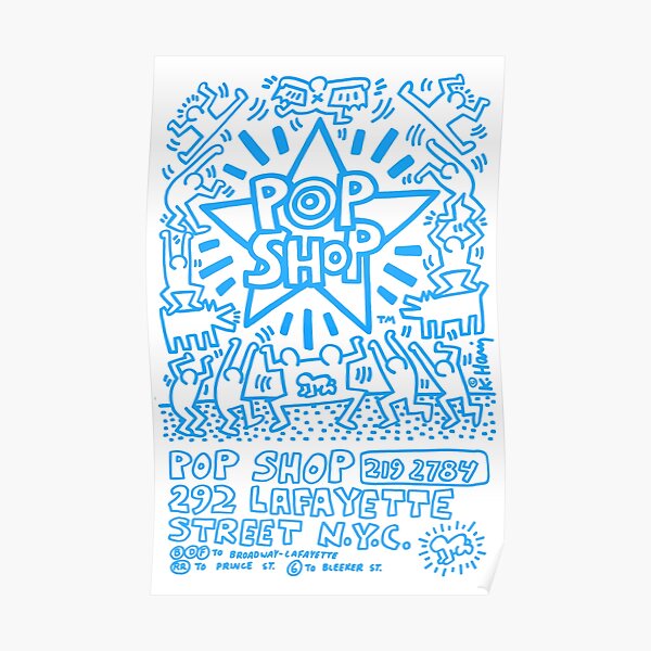 Keith Haring New York Pop Shop Poster Poster