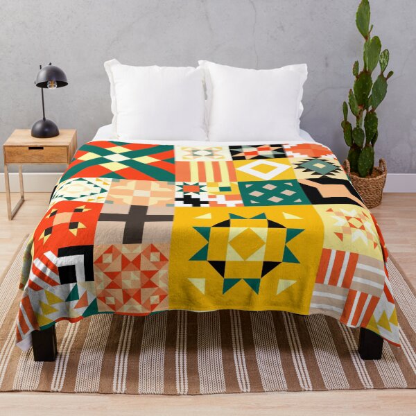 Item preview, Colorful Abstract Geometric Cube Collage Pattern Design designed and sold by magiccato.