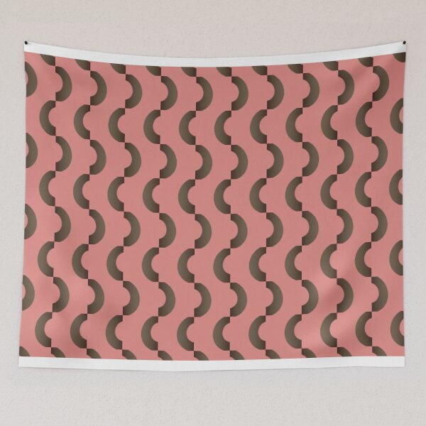 Item preview, Pink and Brown Wavy Stripes designed and sold by Poetic Patterns Studio.