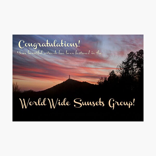 Item preview, Currahee Mountain Sunset Banner designed and sold by Chelei.
