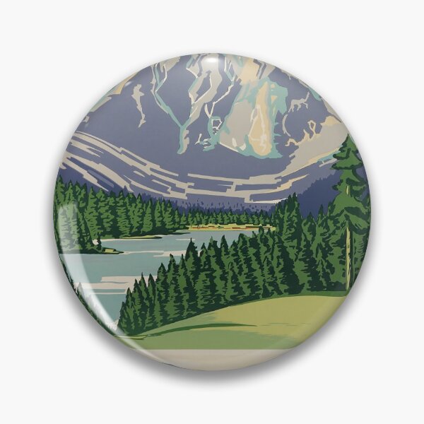 Item preview, Jasper National Park vintage travel poster designed and sold by stickart-marek.