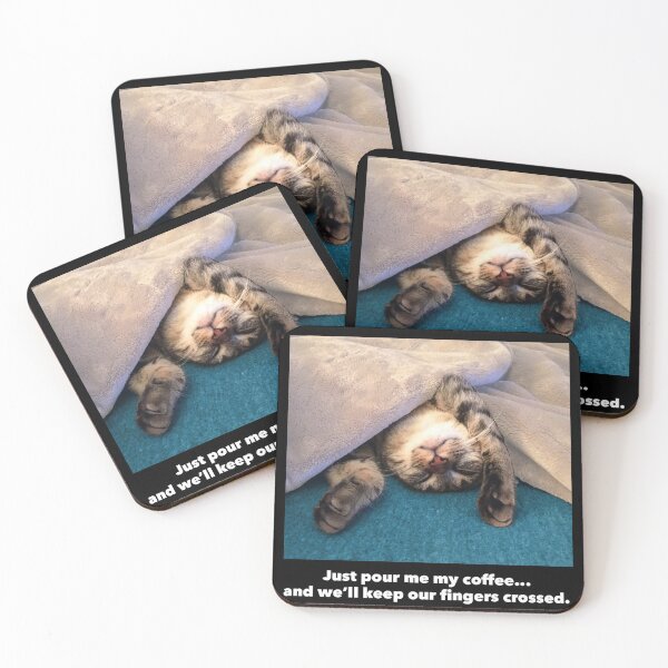 Item preview, Sleepy Cat Coffee memes designed and sold by CoachBrent.