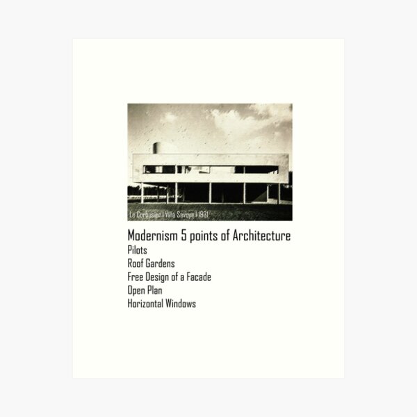 Item preview, Modernism 5 Points of architecture designed and sold by Jess Castro.