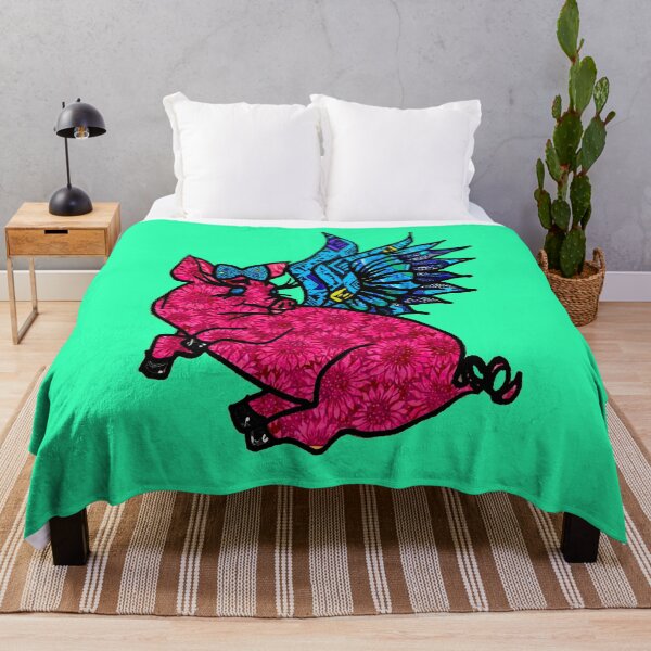 Item preview, Floral Flying Pig designed and sold by artbyomega.