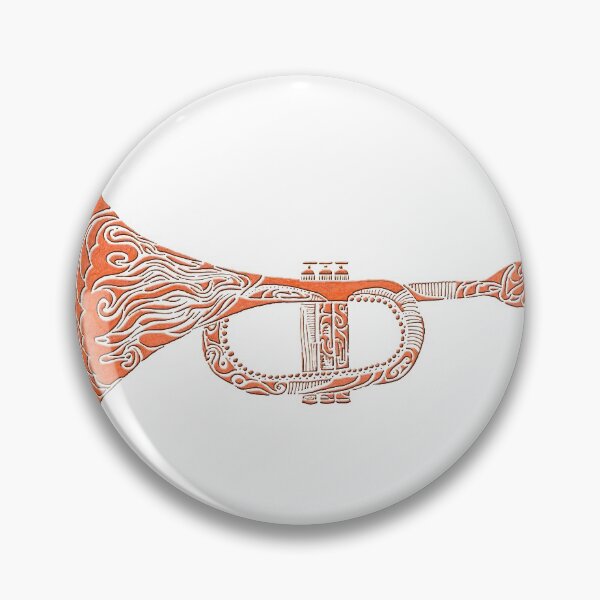 Item preview, Fiery Trumpet - Gel Pen Doodle designed and sold by Betsy Phillips.
