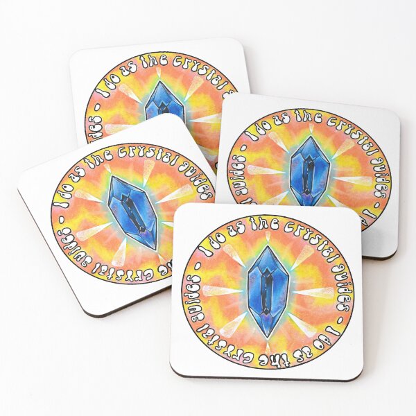 "I Do As The Crystal Guides" Death Crystal from Rick and Morty™ Coasters (Set of 4)