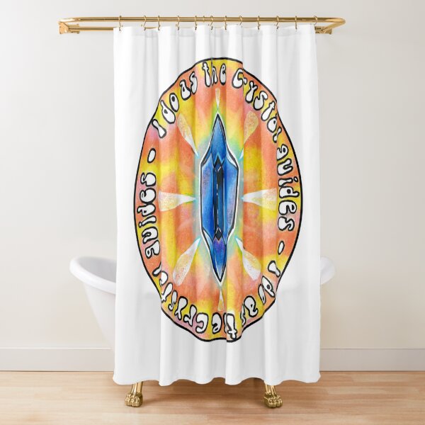 "I Do As The Crystal Guides" Death Crystal from Rick and Morty™ Shower Curtain