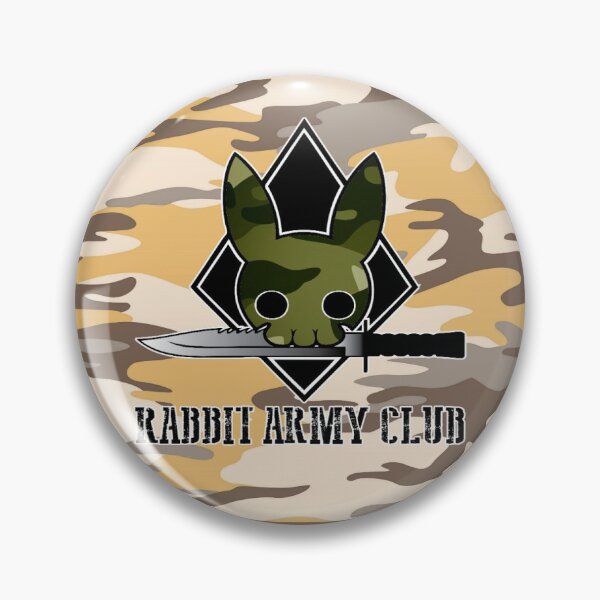 Item preview, Rabbit Army Club Camouflage Skull White Outline Camo  designed and sold by 108dragons.