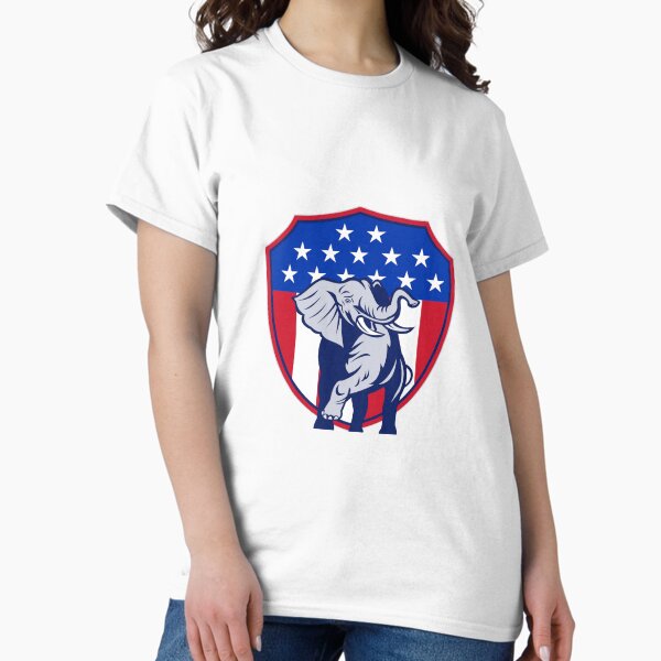 Item preview, Republican Elephant Mascot USA Flag designed and sold by patrimonio.