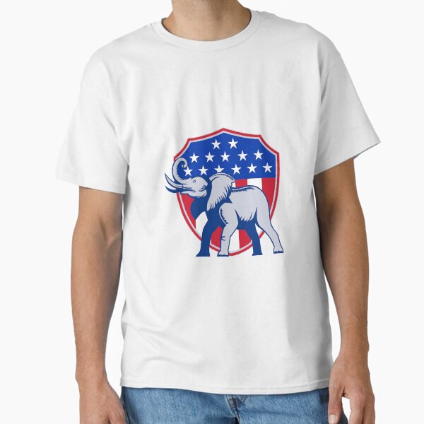 Item preview, Republican Elephant Mascot USA Flag designed and sold by patrimonio.