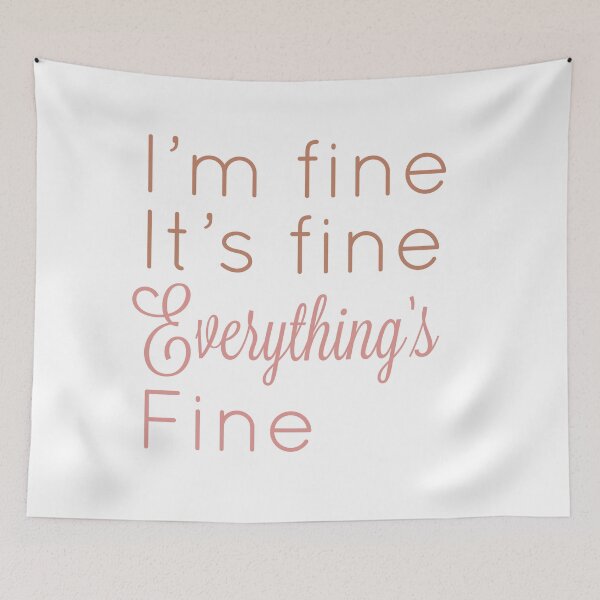 Item preview, I'm Fine it's fine everything is fine, Isolation sticker, covid 19 sticker,  designed and sold by bearandboo.