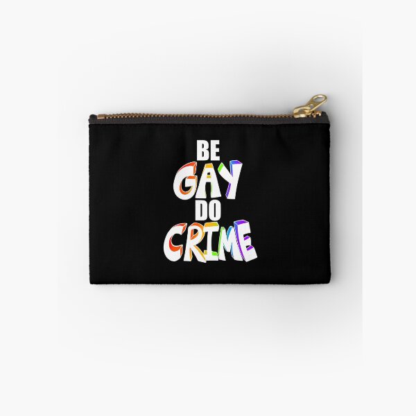 Item preview, be gay do crime emblem (white) designed and sold by serotonin-art.