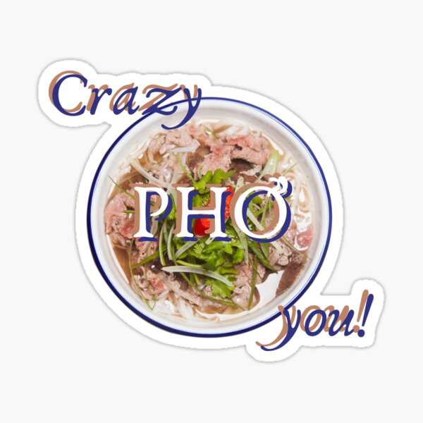 crazy pho you vietnamese traditional pho Sticker