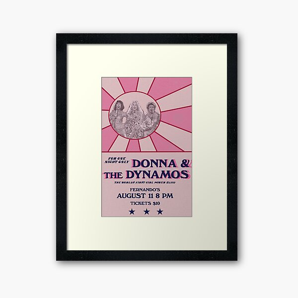 Donna y el cartel de Dynamos Lámina enmarcada