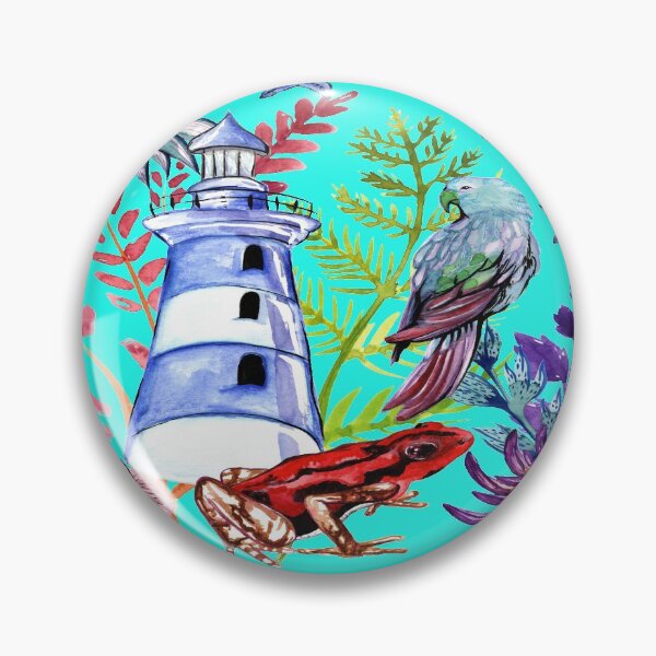 Item preview, BLUE LIGHT HOUSE a colorful design featuring wonderful watercolor hand painted seaside elements. designed and sold by JOHNC1.