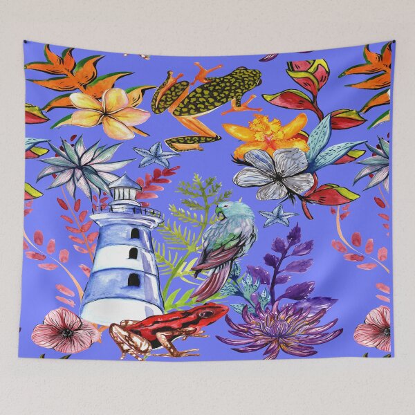 Item preview, BLUE LIGHT HOUSE a colorful design featuring wonderful watercolor hand painted seaside elements. designed and sold by JOHNC1.