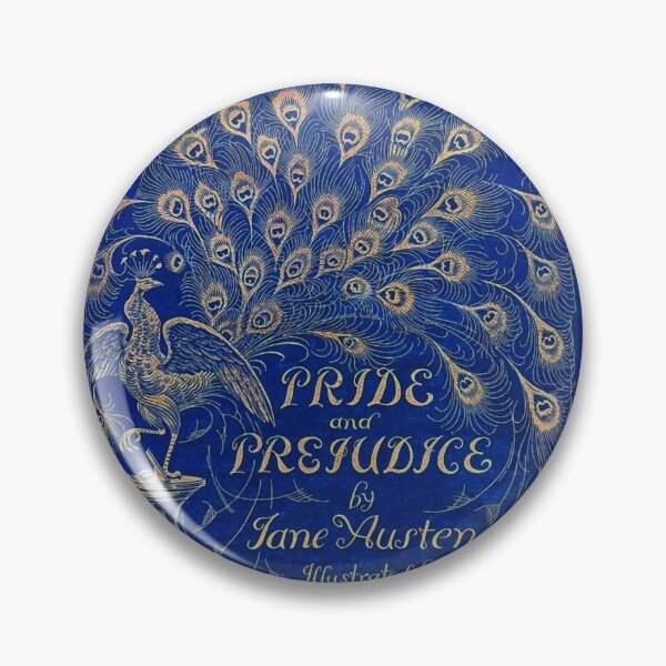 Item preview, Pride and Prejudice, 1894 Peacock Cover in Blue designed and sold by MeganSteer.