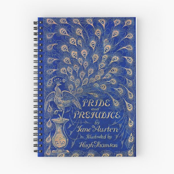 Item preview, Pride and Prejudice, 1894 Peacock Cover in Blue designed and sold by MeganSteer.