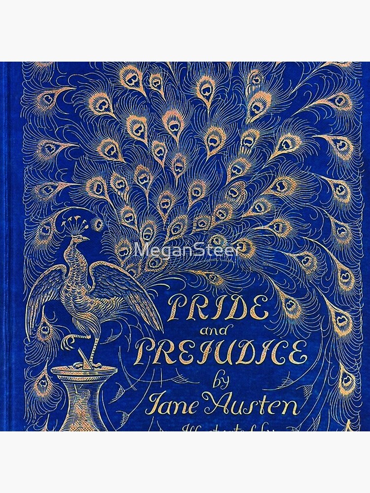 Pride and Prejudice, 1894 Peacock Cover in Blue by MeganSteer