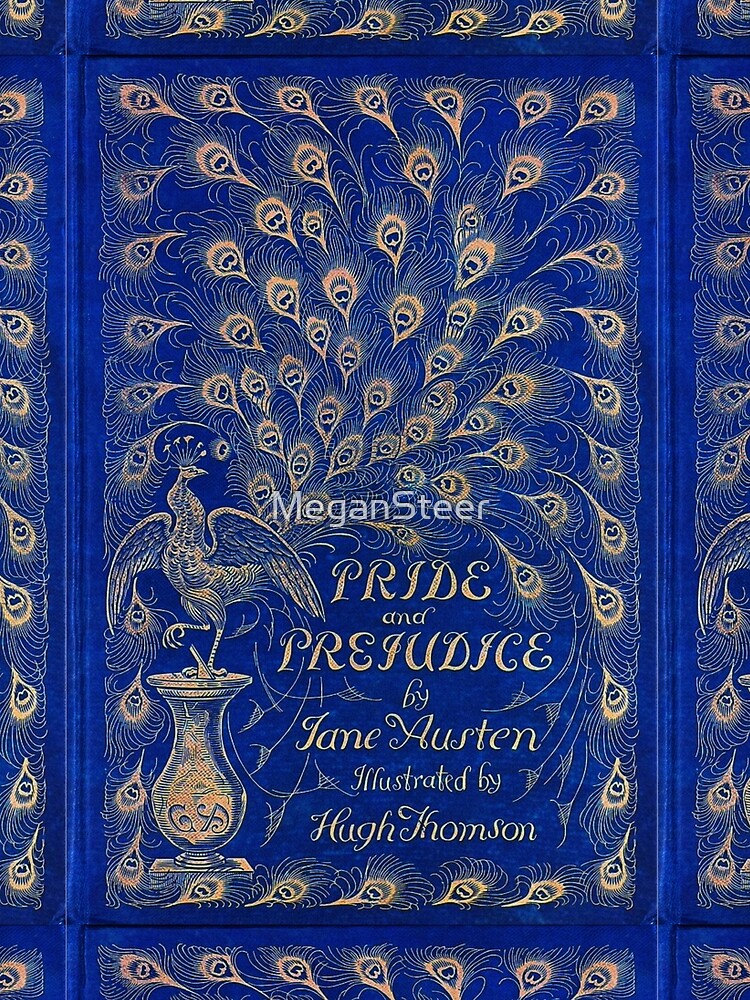 Pride and Prejudice, 1894 Peacock Cover in Blue Greeting Card for Sale by  MeganSteer