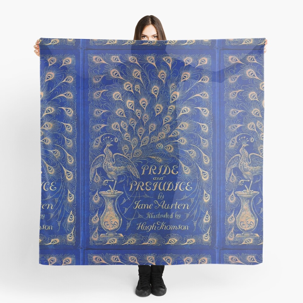 Pride and Prejudice, 1894 Peacock Cover in Blue Scarf