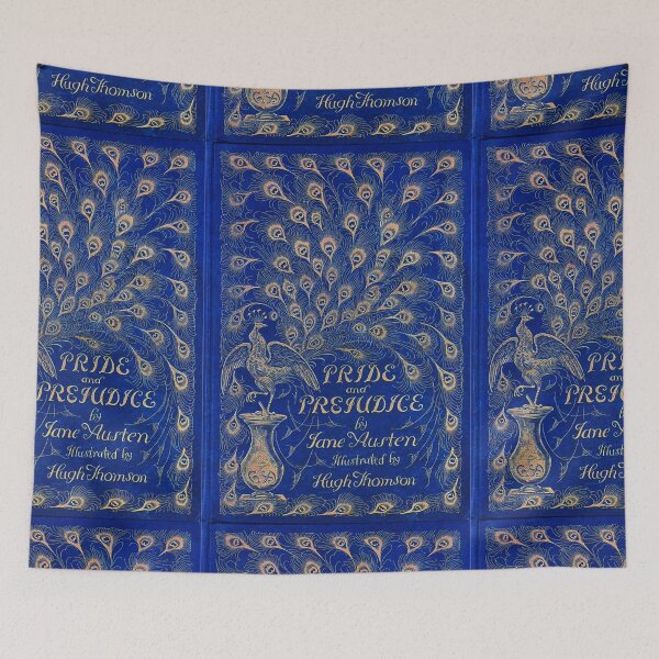 Item preview, Pride and Prejudice, 1894 Peacock Cover in Blue designed and sold by MeganSteer.