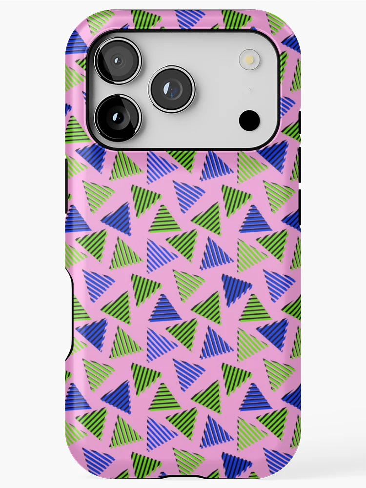 Thumbnail 1 of 4, iPhone Case, Retro Triangle Pattern designed and sold by MyTribePatterns.