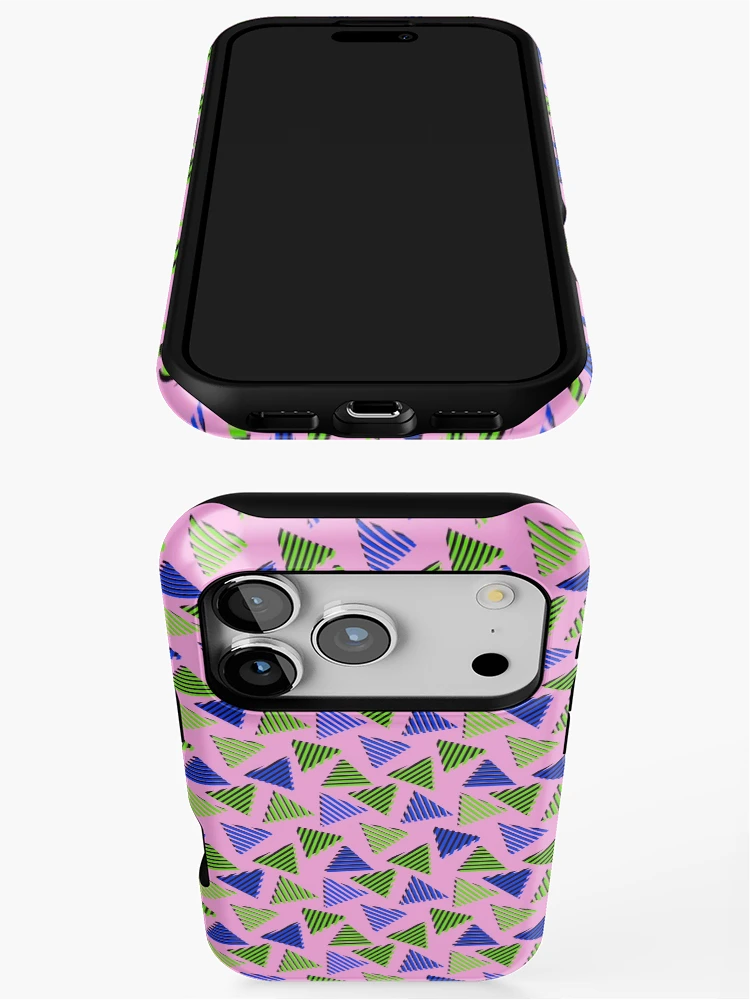 Thumbnail 3 of 4, iPhone Case, Retro Triangle Pattern designed and sold by MyTribePatterns.