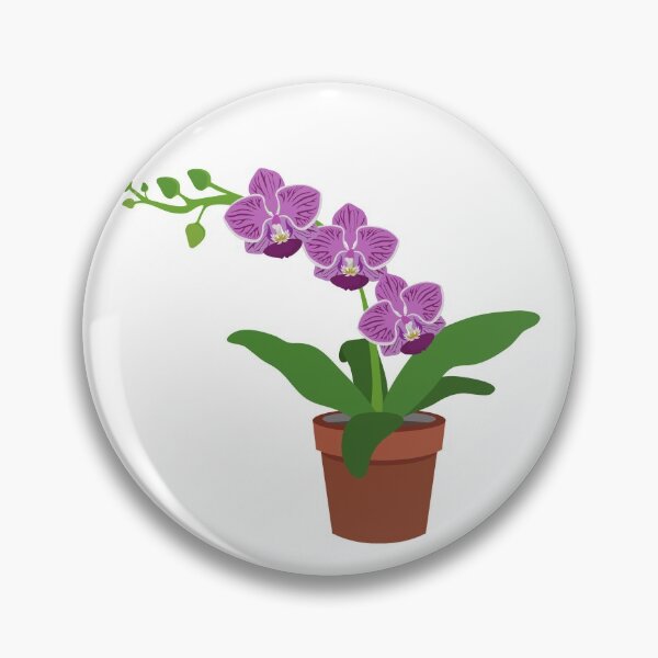 Item preview, Purple Orchid in pot designed and sold by Pinnypin.