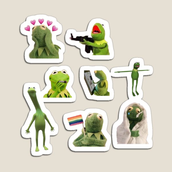 Artikel-Vorschau von Kermit-Meme-Aufkleberset, designt und verkauft von Lia Kolor.