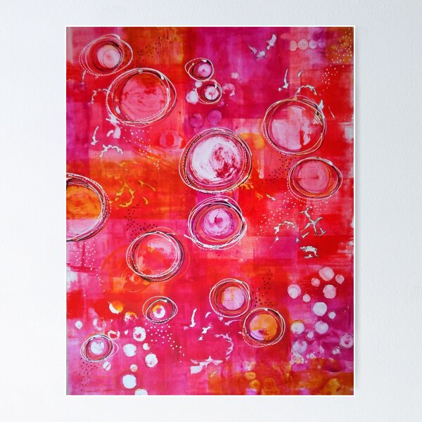 Item preview, Pink Circle Aura Abstract designed and sold by CeeCeeArt.
