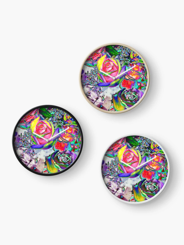 Thumbnail 3 of 4, Clock, HIDDEN ROSES designed and sold by BOLLA67.