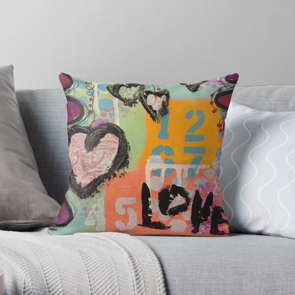 Graffiti Love Throw Pillow