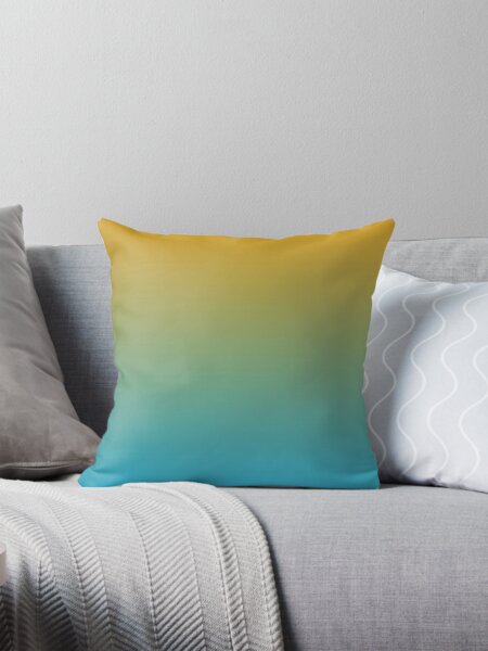 Item preview, VERY VIVID BLORANGE BLUE AND ORANGE  OMBRE  | VIVID CERULEAN BLUE AND VIVID ORANGE PEAL  | by ozcushions  designed and sold by ozcushions.