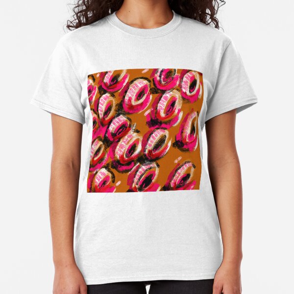 Abstract Digital Art 5 ❤️ 90’s Neon BOLD Mixed Media Pattern Expressive Brush Stroke Drawing Painting Classic T-Shirt