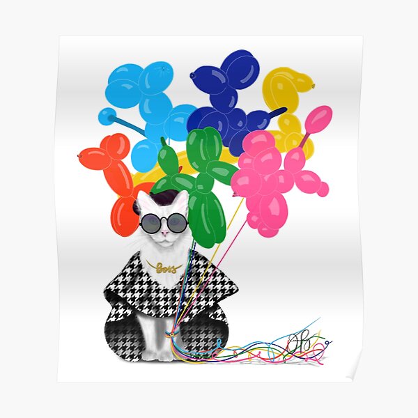 Boss Babe Balloon Dogs Poster