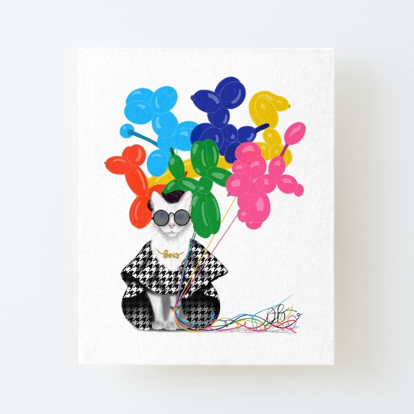 Boss Babe Balloon Dogs Canvas Mounted Print