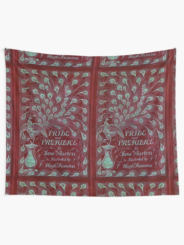 Alternate view of Pride and Prejudice, 1894 Peacock Cover in Red Tapestry