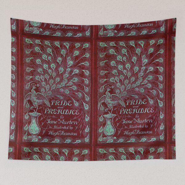 Item preview, Pride and Prejudice, 1894 Peacock Cover in Red designed and sold by MeganSteer.