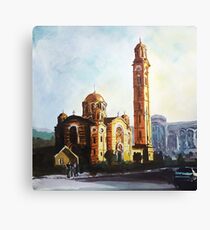 Golden Church Canvas Print