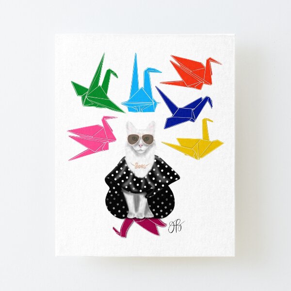 Boss Babe Origami Birds Canvas Mounted Print