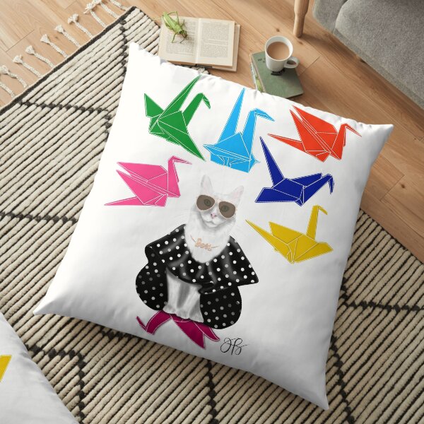 Boss Babe Origami Birds Floor Pillow