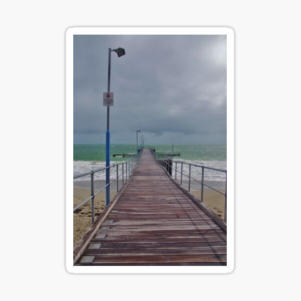 Coogee Jetty In The Rain Sticker