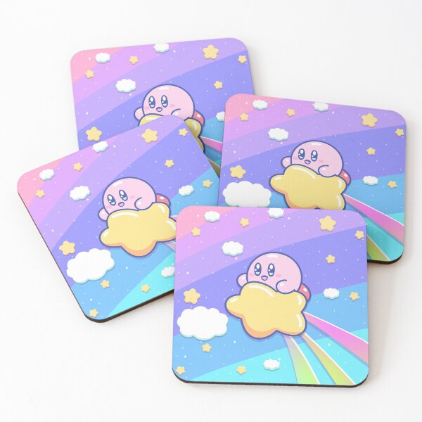 Kirby Flying UP the SKY Coasters (Set of 4)
