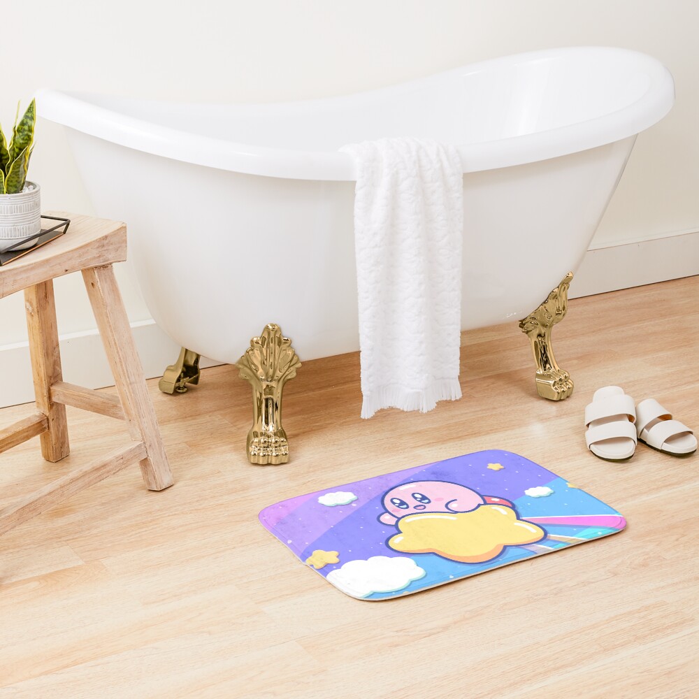 Kirby Flying UP the SKY Bath Mat