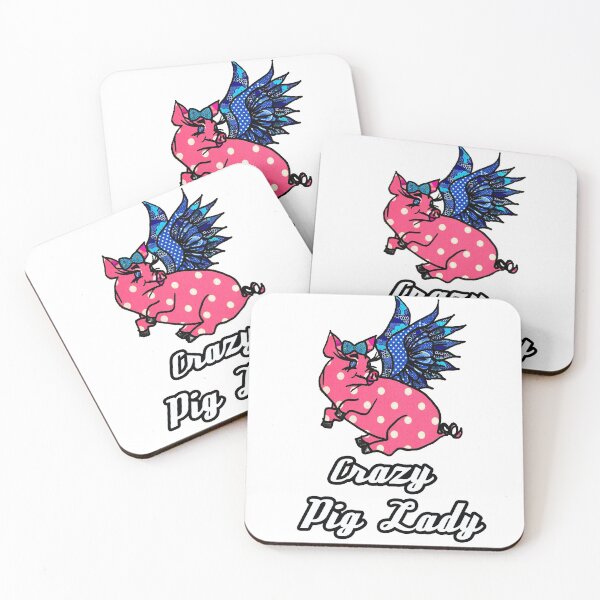 Item preview, Crazy Pig Lady Floral Pig designed and sold by artbyomega.