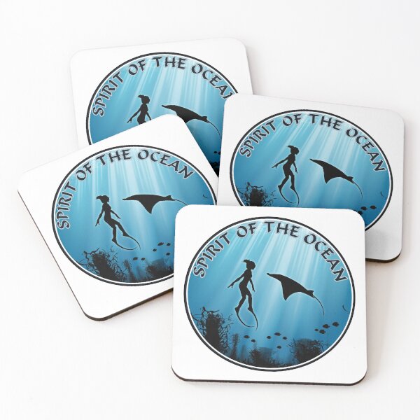 Item preview, Free divers and manta rays designed and sold by NicGrayGraphic.